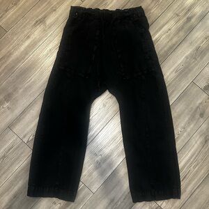 Free People Black Wide Leg Pants